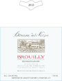 Domaine des Nazins Brouilly Red 2013  Front Label