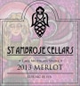 St. Ambrose Cellars Merlot 2013 Front Label