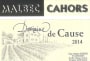 Domaine de Cause Cahors Malbec 2014  Front Label