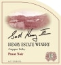Henry Estate Pinot Noir 2015  Front Label