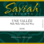 Saviah Une Vallee Red 2006 Front Label