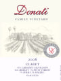 Donati Family Vineyards Claret 2006  Front Label