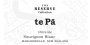 Te Pa Wines Hillside Reserve Sauvignon Blanc 2022  Front Label