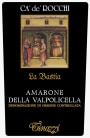 Casa Vitivinicola Tinazzi Amarone della Valpolicella Ca' de' Rocchi La Bastia 2013  Front Label