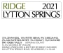 Ridge Lytton Springs Red Blend (375ML half-bottle) 2021  Front Label
