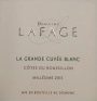 Domaine Lafage Cotes du Roussillon La Grande Cuvee Blanc 2015  Front Label