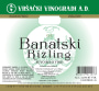 Vrsacki Vinogradi Banatski Rizling 2013 Front Label