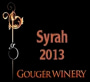 Gouger Cellars and Winery Syrah 2013  Front Label