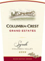 Columbia Crest Grand Estates Syrah 2009  Front Label