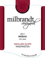 Milbrandt Vineyard Series Mosaic 2011  Front Label