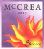 McCrea Sirocco 2003 Front Label