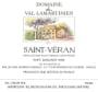 Duboeuf Saint-Veran Domaine du Val Lamartinien 2016  Front Label