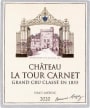 * Chateau La Tour Carnet 2020 Front Label