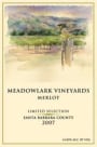 Meadowlark Vineyards Limited Selection Merlot 2007  Front Label
