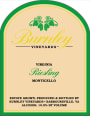 Burley Vineyards Riesling 2015 Front Label