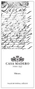 Casa Madero Shiraz 2015  Front Label