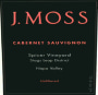 J. Moss Spicer Vineyard Cabernet Sauvignon 2011 Front Label