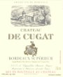 Chateau De Cugat Bordeaux Superieur 2014  Front Label