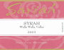 Saviah Syrah 2003 Front Label