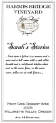 Harris Bridge Vineyard Sarahs Stories Pinot Gris 2005  Front Label