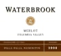 Waterbrook Merlot 2008  Front Label