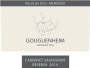 Gouguenheim Reserva Cabernet Sauvignon 2014  Front Label