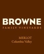 Browne Family Vineyards Merlot 2014 Front Label