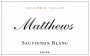 Matthews Winery Sauvignon Blanc 2016  Front Label