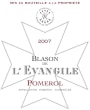 Chateau L'Evangile Pomerol Blason 2007 Front Label