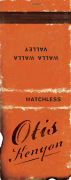 Otis Kenyon Wine Matchless 2014 Front Label